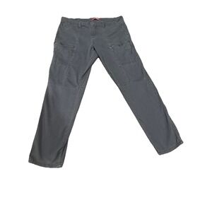 Unionbay Women's Cargo Pants Size 15 Gray Straight Leg Utility‎ Pockets Casual